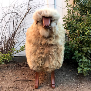 Life-Size Large Sheep Bench - Mahogany Varnish