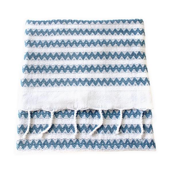 Herringbone Cotton Turkish Towel - Blue